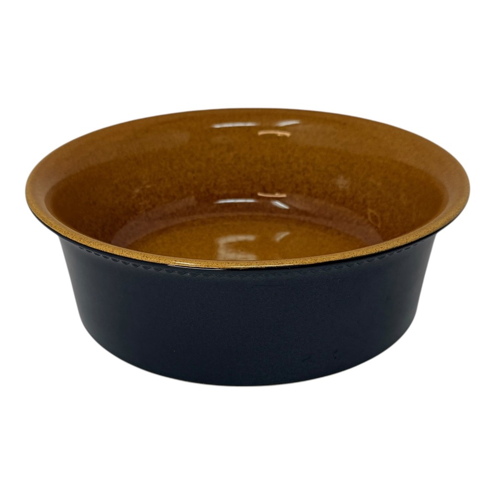Sears Vegetable‎ Bowl Octagon Ironstone Amber Brown 8in 1970s Vintage Beaded Rim